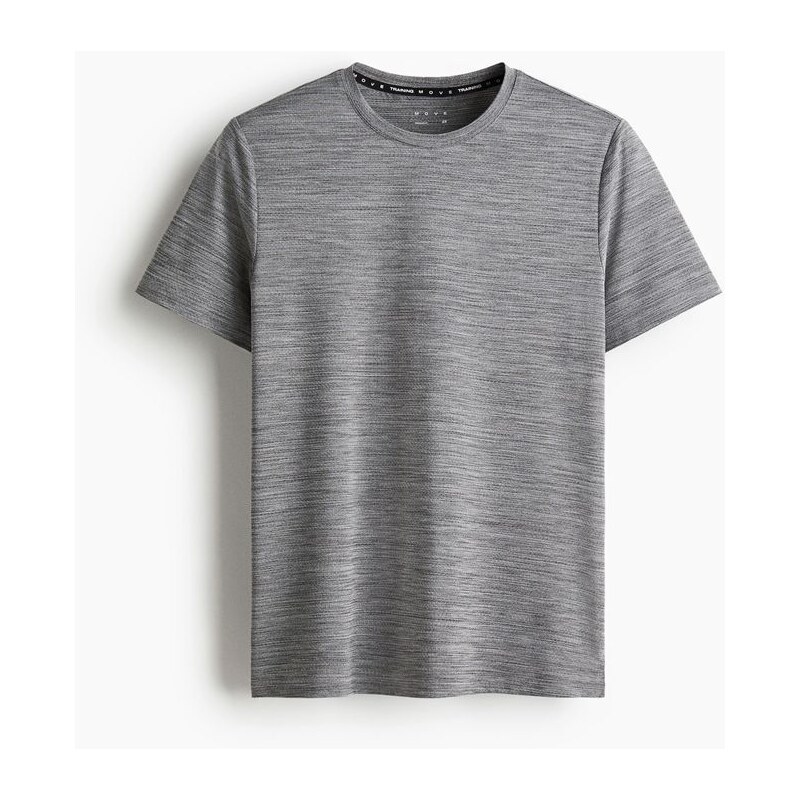 H&M - Sportovní tričko zesíťoviny DryMove - Šedý Melír