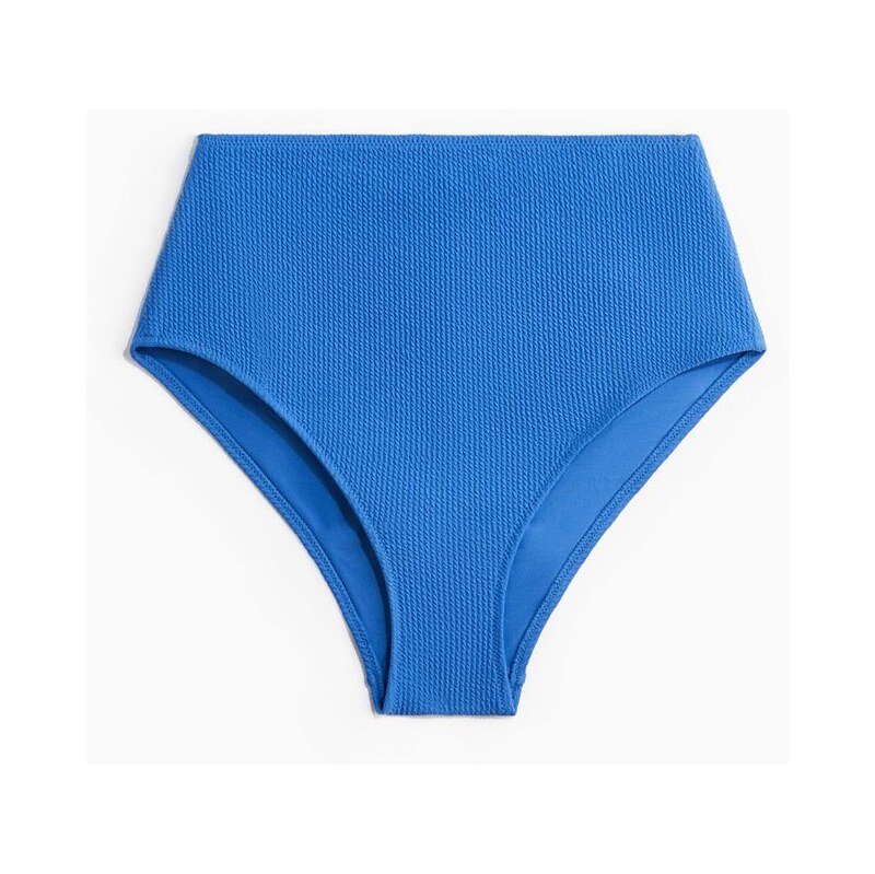 H&M - Bikinové kalhotky High Waist - Modrá