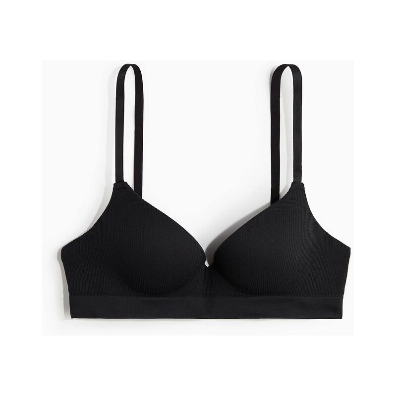 H&M - Bezešvá super push-upka - Černá