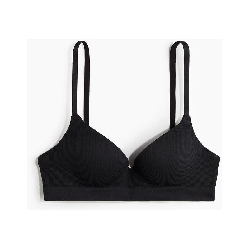 H&M - Bezešvá super push-upka - černá 108157230
