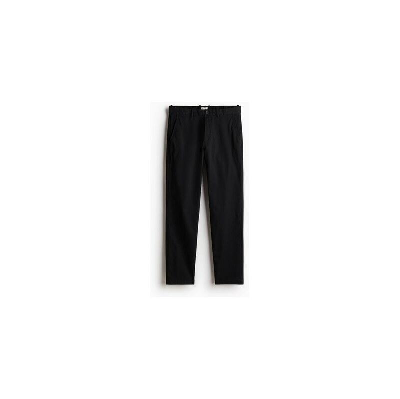 H&M - Bavlněné kalhoty chino Slim Fit - Černá