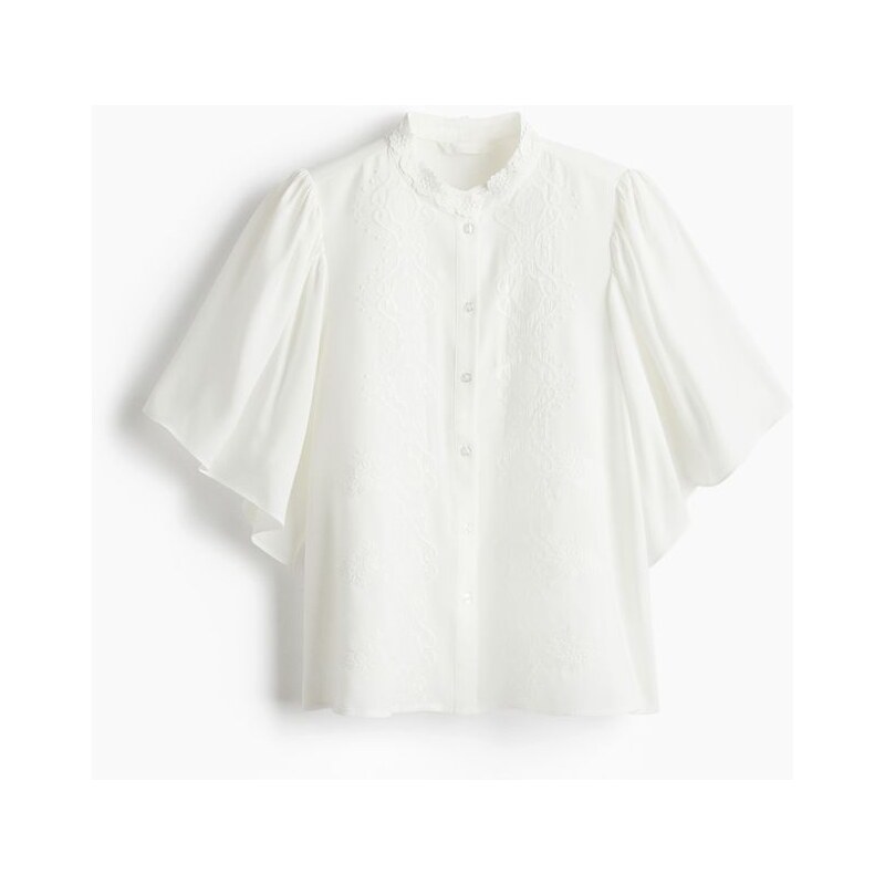 H&M - Halenkas výšivkami - bílá 108157426