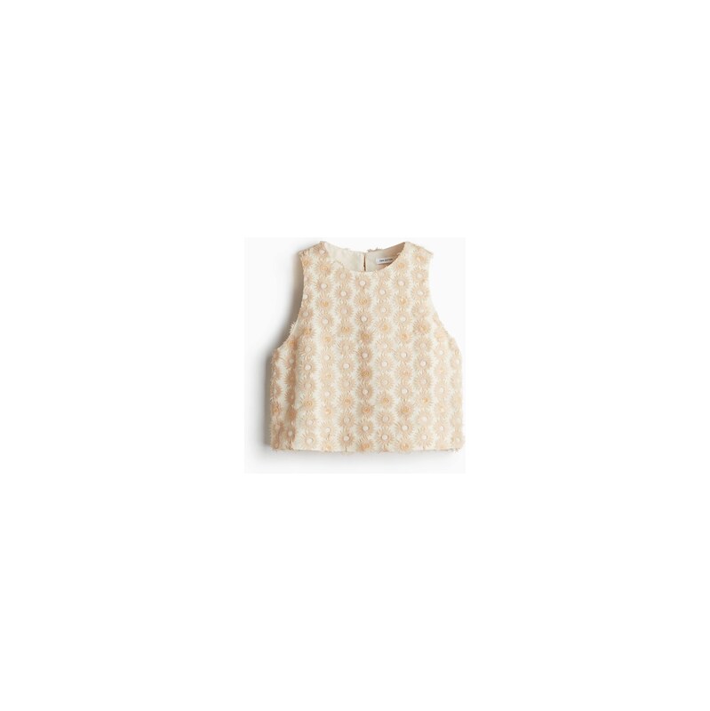 H&M - Tops aplikacemi - Světle Béžová