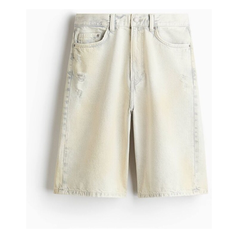 H&M - Džínové šortky Baggy - Bledý Denim Blue