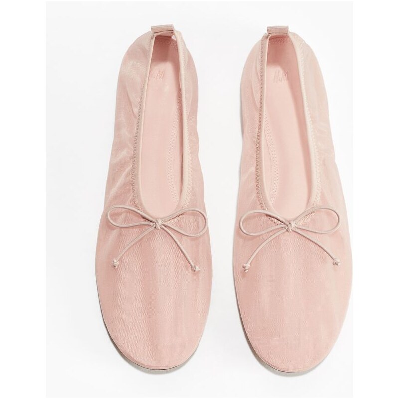 H&M - Síťované balerínky - oranžová 108157813