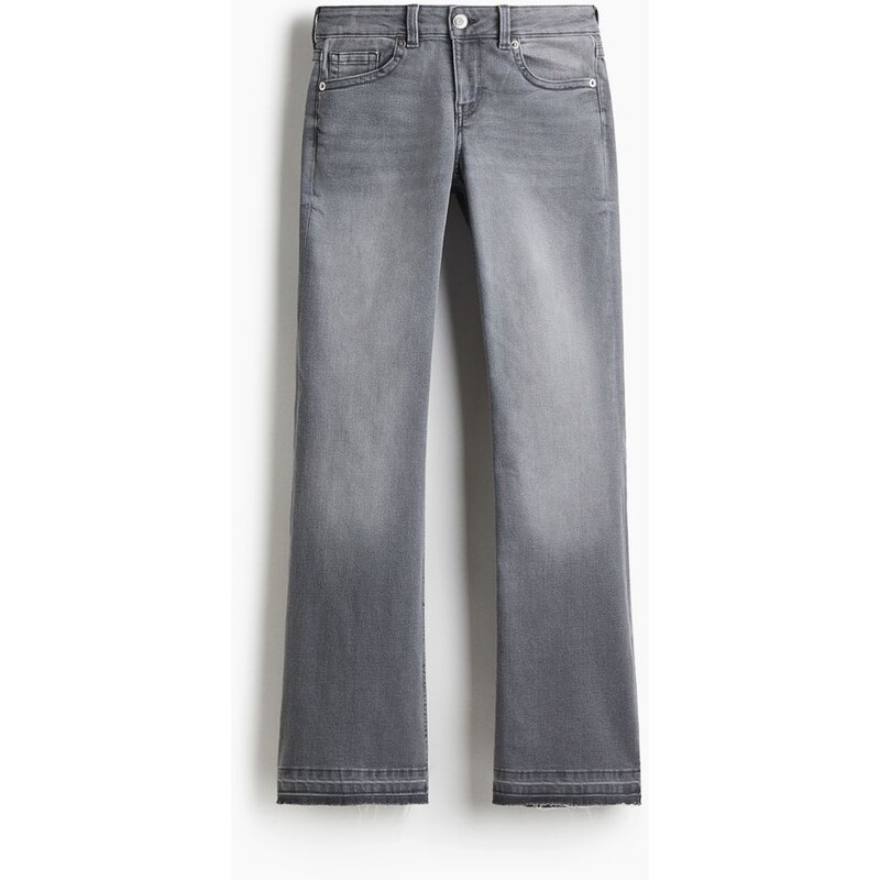 H&M - Flared Low Jeans - Šedá