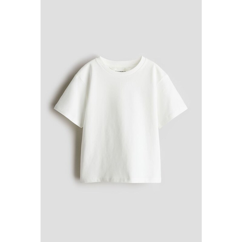 H&M - Tričko z bavlny pima Loose Fit - bílá 108157919