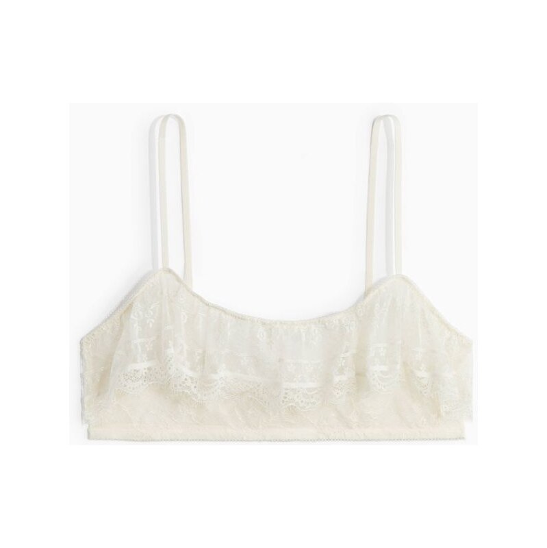 H&M - Měkká krajková podprsenka - bílá 108157974