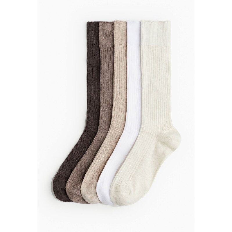 H&M - Ponožky 5 párů - bílá 108158038