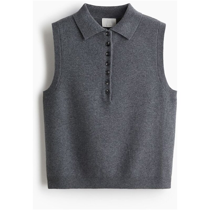 H&M - Vestas límcem - Tmavě Šedá