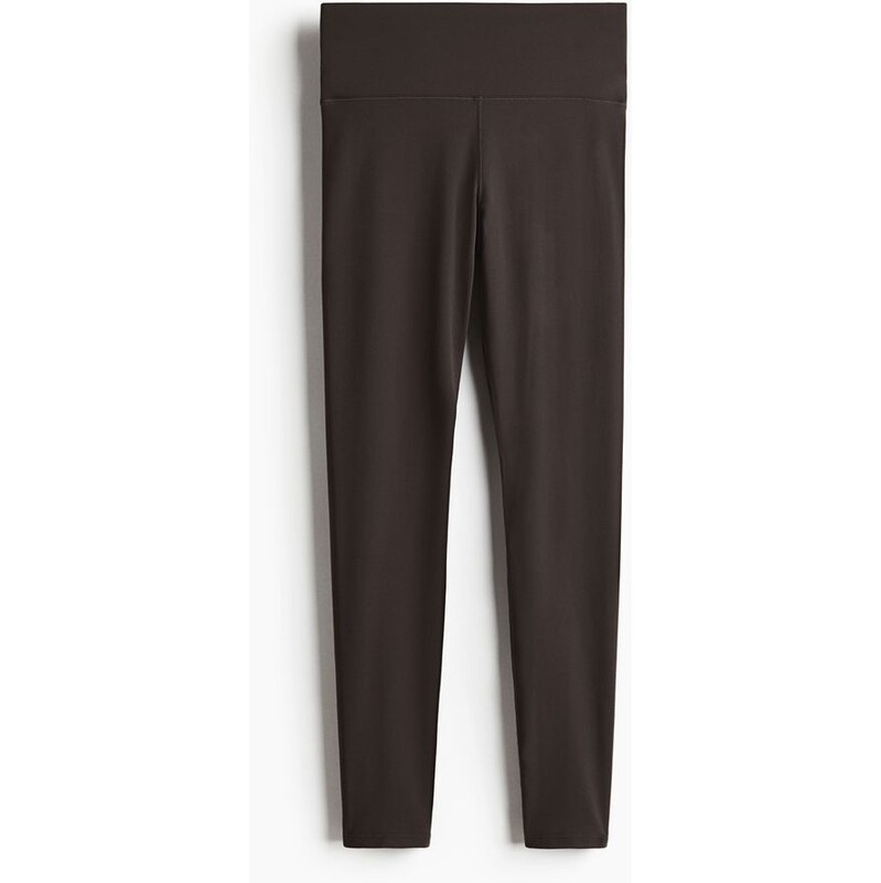 H&M - Legíny na jógu SoftMove Lycra - Tmavě Hnědá