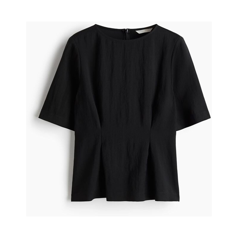 H&M - Vypasovaná halenka - černá 108158240