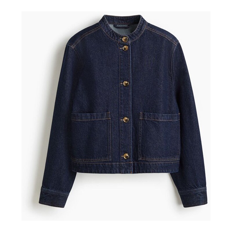 H&M - Keprová bunda - Tmavý Denim Blue