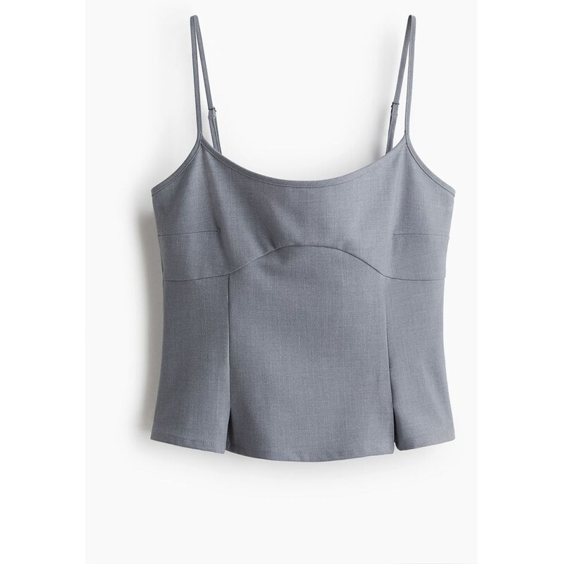 H&M - Top na ramínka - Šedá