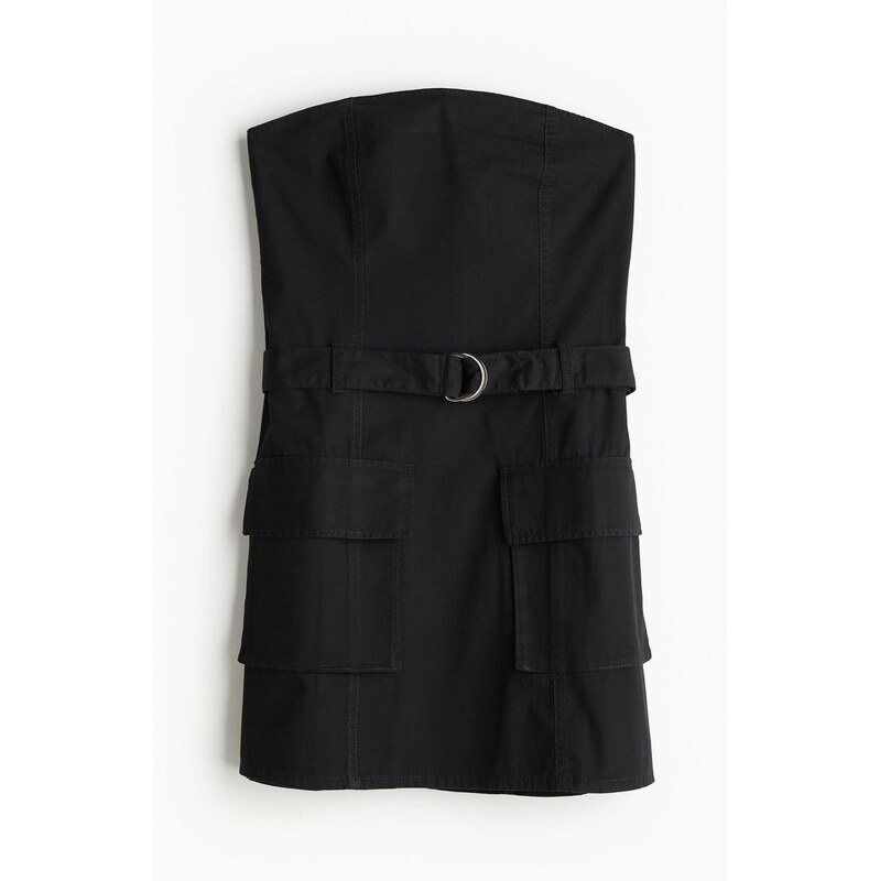 H&M - Šaty utility bandeau - Černá