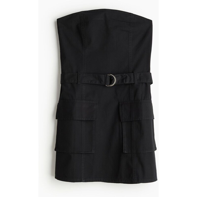 H&M - Šaty utility bandeau - černá 108158463