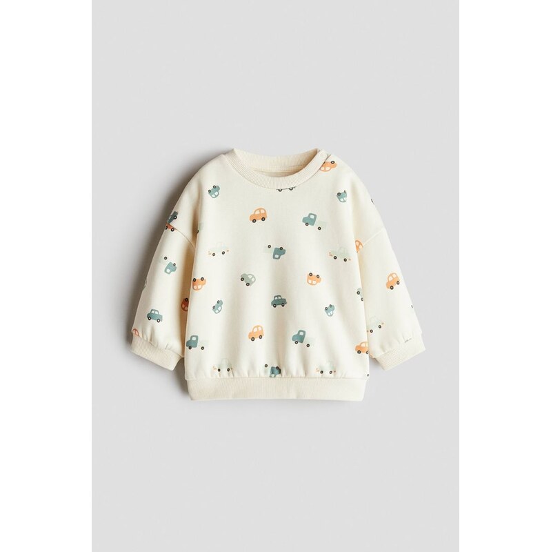 H&M - Mikinas potiskem - Krémová/Auta