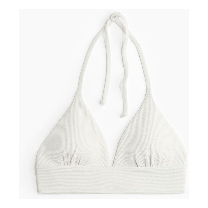 H&M - Padded triangle bikini top - Bílá