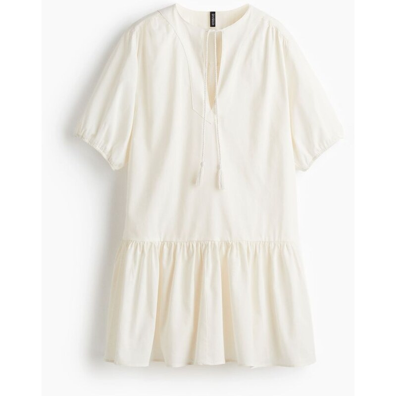 H&M - Šatys dolním rozšířením - Krémová
