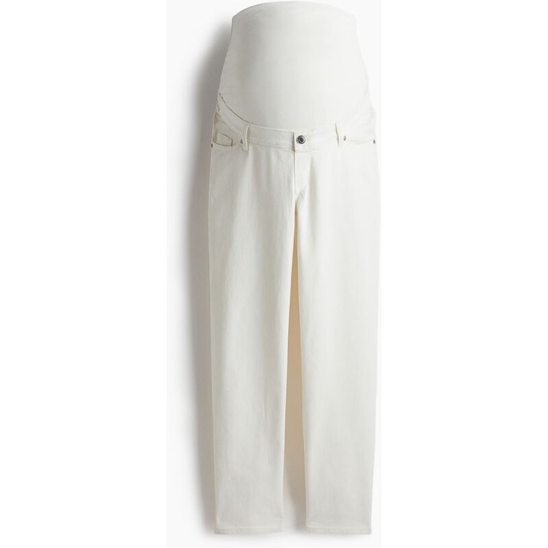H&M - MAMA Straight Ankle Jeans - Bílá