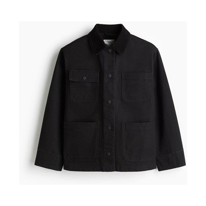 H&M - Bundas manšestrovým límcem - Černá