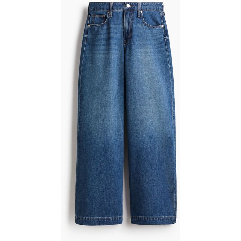 H&M - Wide High Jeans - Denim Blue