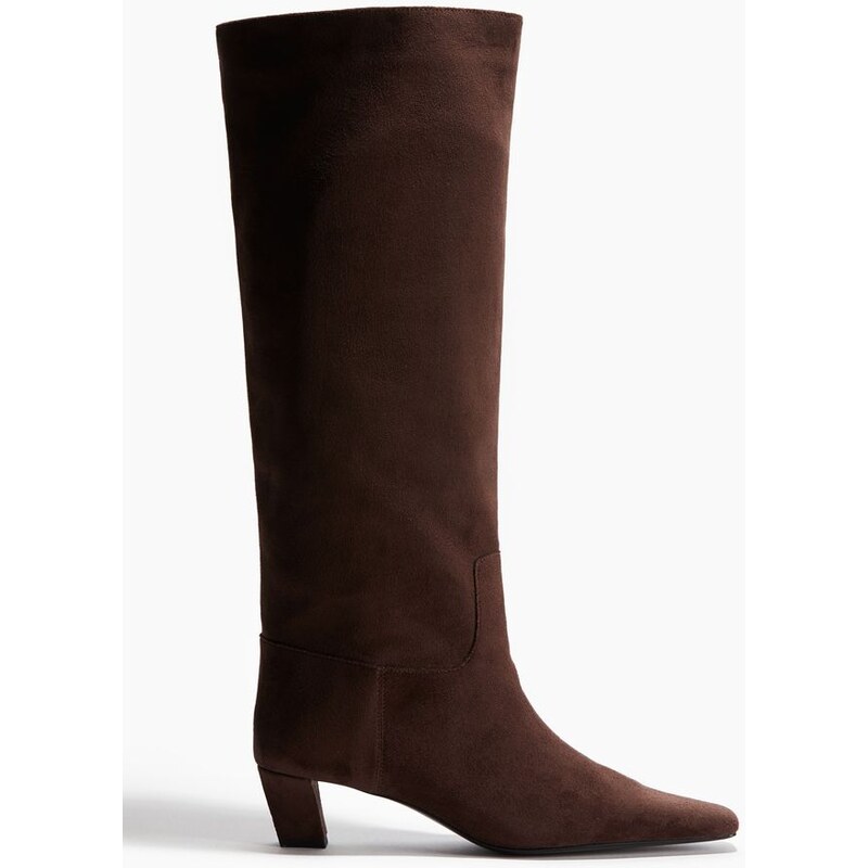 H&M - Kozačky po kolena - Hnědá