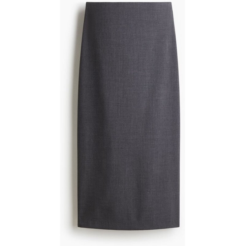 H&M - Dlouhá pouzdrová sukně - Tmavě Šedá
