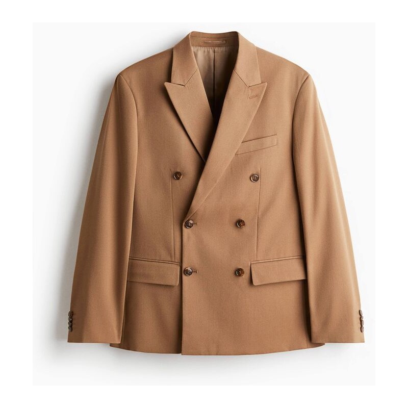 H&M - Dvouřadové sako Relaxed Fit - béžová 108159222