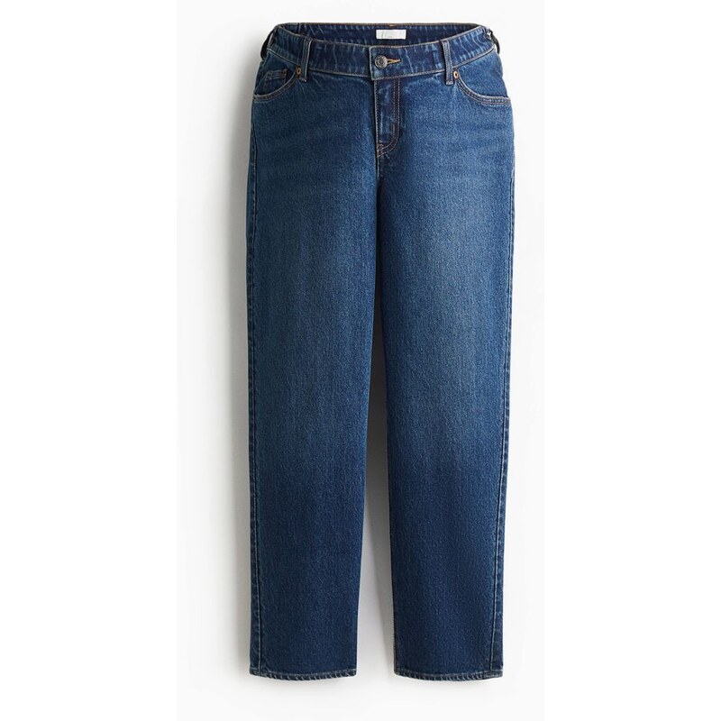 H&M - MAMA Straight Low Ankle Jeans Before & After - Denim Blue