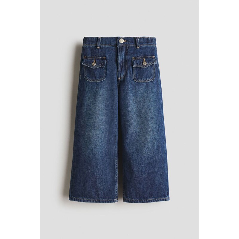 H&M - Wide Leg Jeans - Denim Blue