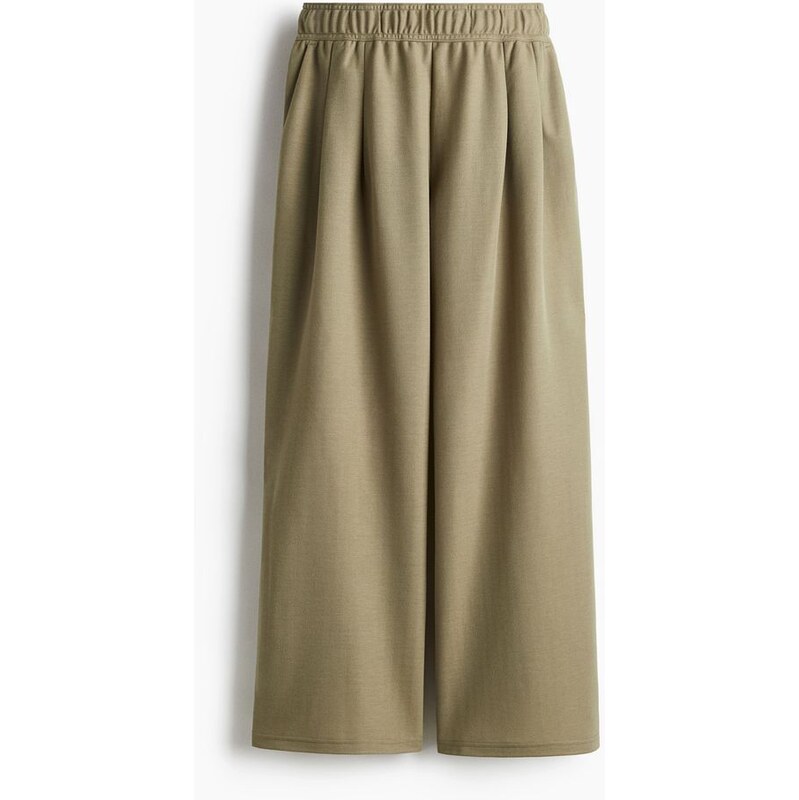 H&M - Natahovací kalhoty - Khaki Zelená