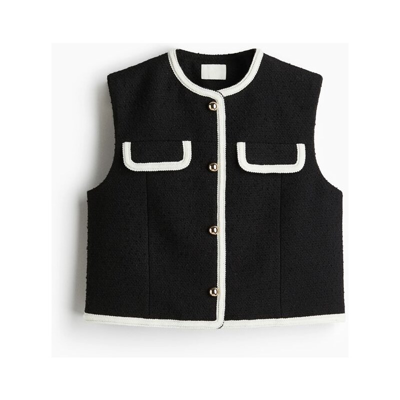 H&M - Vesta z buklé - Černá