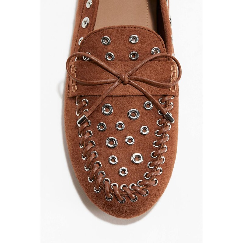 H&M - Mokasíny zdobené očky - béžová 108160186