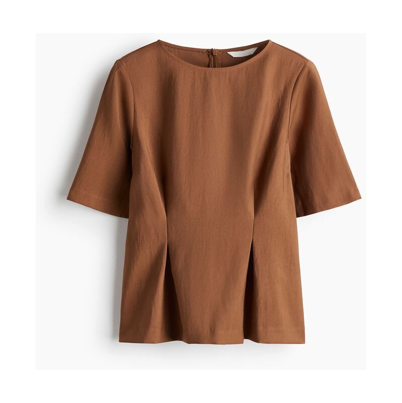 H&M - Vypasovaná halenka - Hnědá