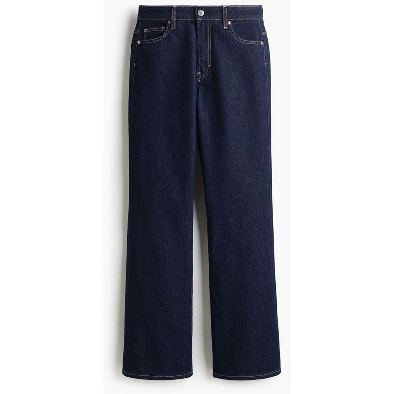 H&M - Bootcut High Jeans - Tmavý Denim Blue