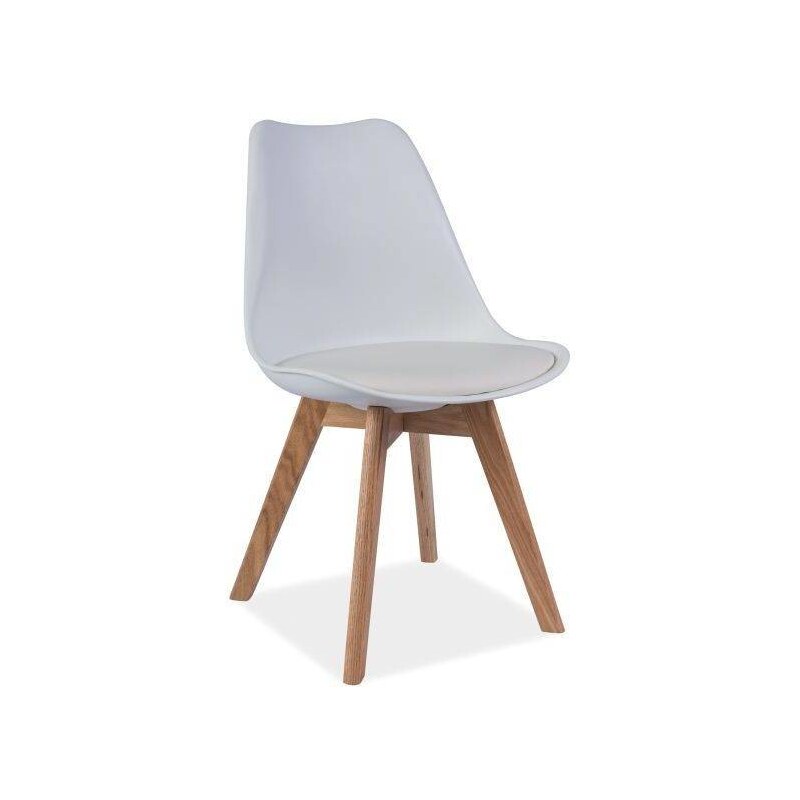 Bílá židle s dubovými nohami Signal Kris