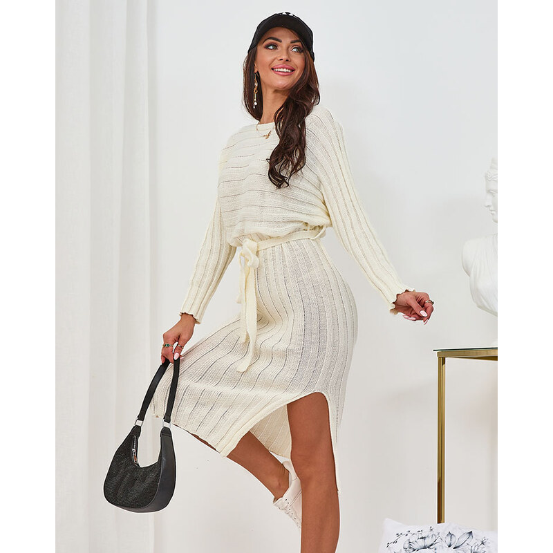 Resti Ecru womens sweater dress