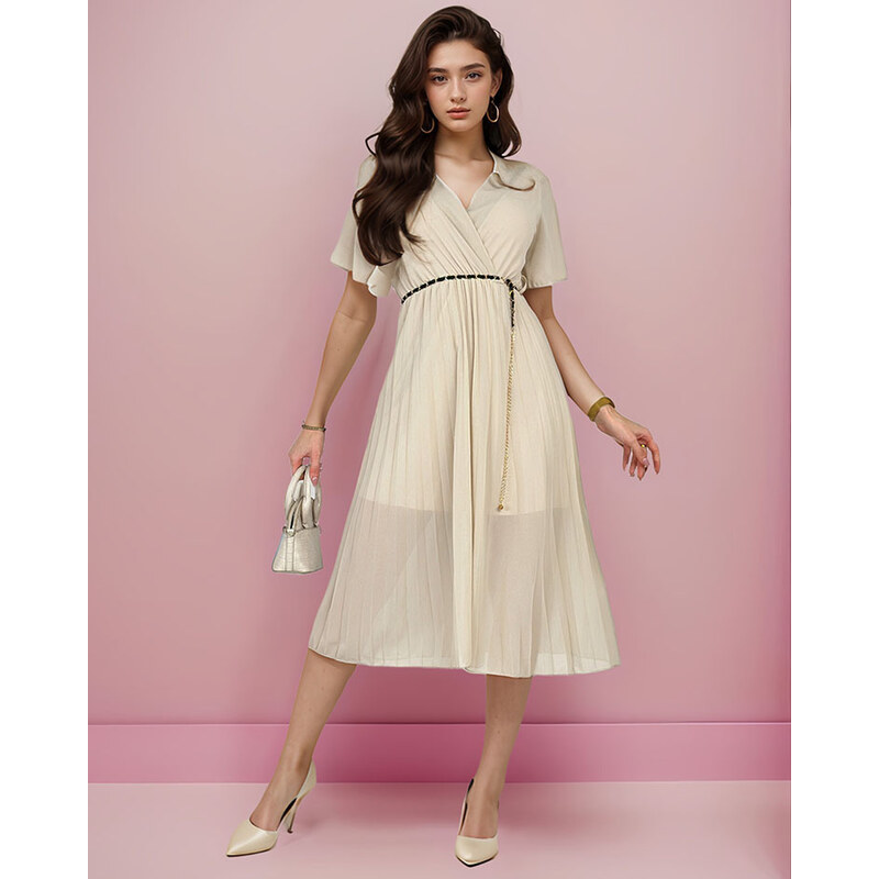 Resti Womens pleated midi dress