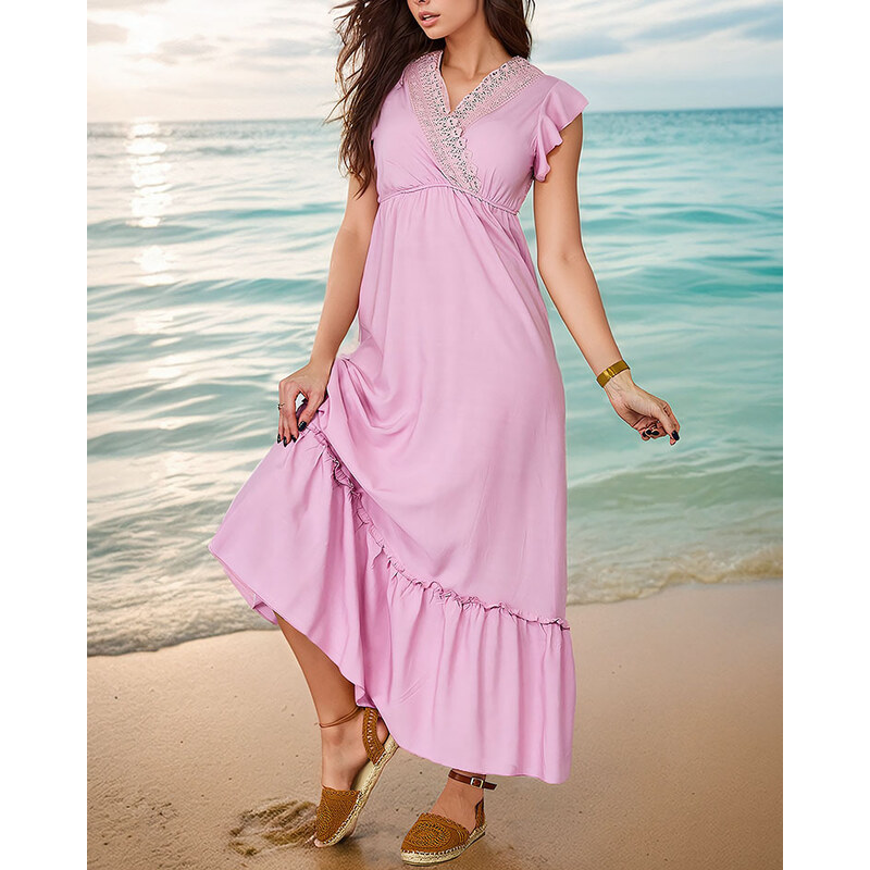 Resti Womens long dress with lace
