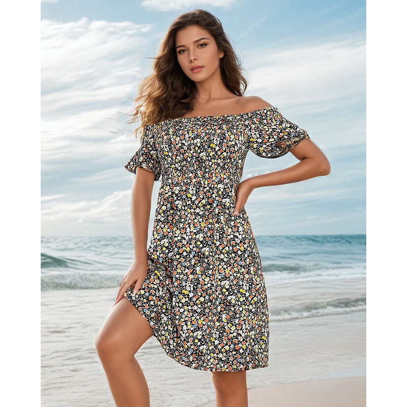 Resti Womens mini ala hiszpanka dress