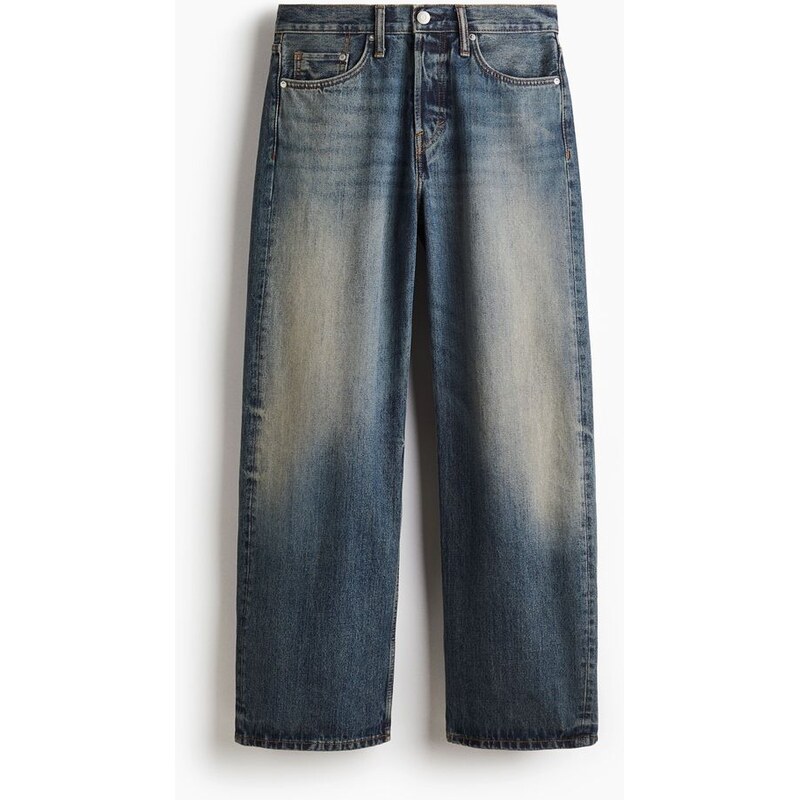 H&M - Loose Straight Jeans - Denim Blue