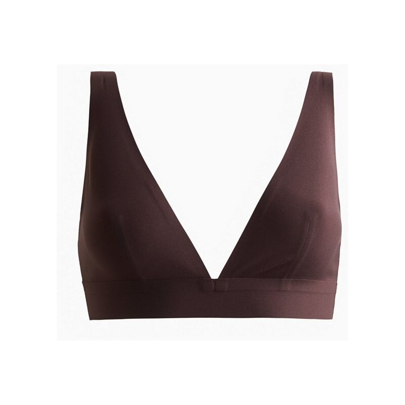 H&M - Měkká podprsenka z mikrovlákna - hnědá 108160460
