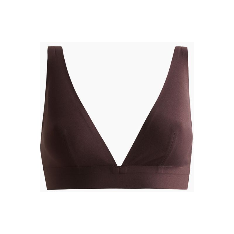 H&M - Měkká podprsenka z mikrovlákna - Tmavě Hnědá