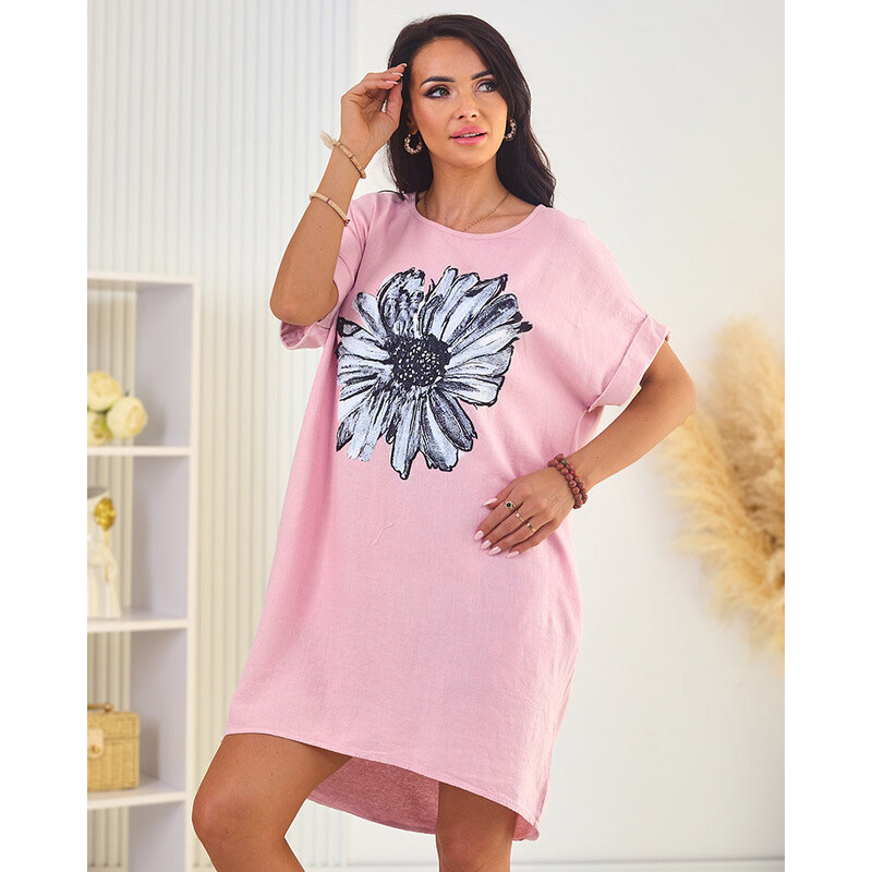 Resti Womens oversize dress with flower