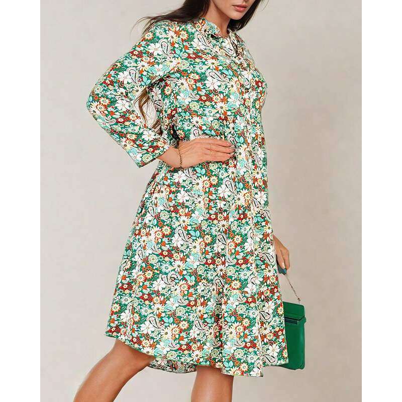 Resti Womens midi patterned dress
