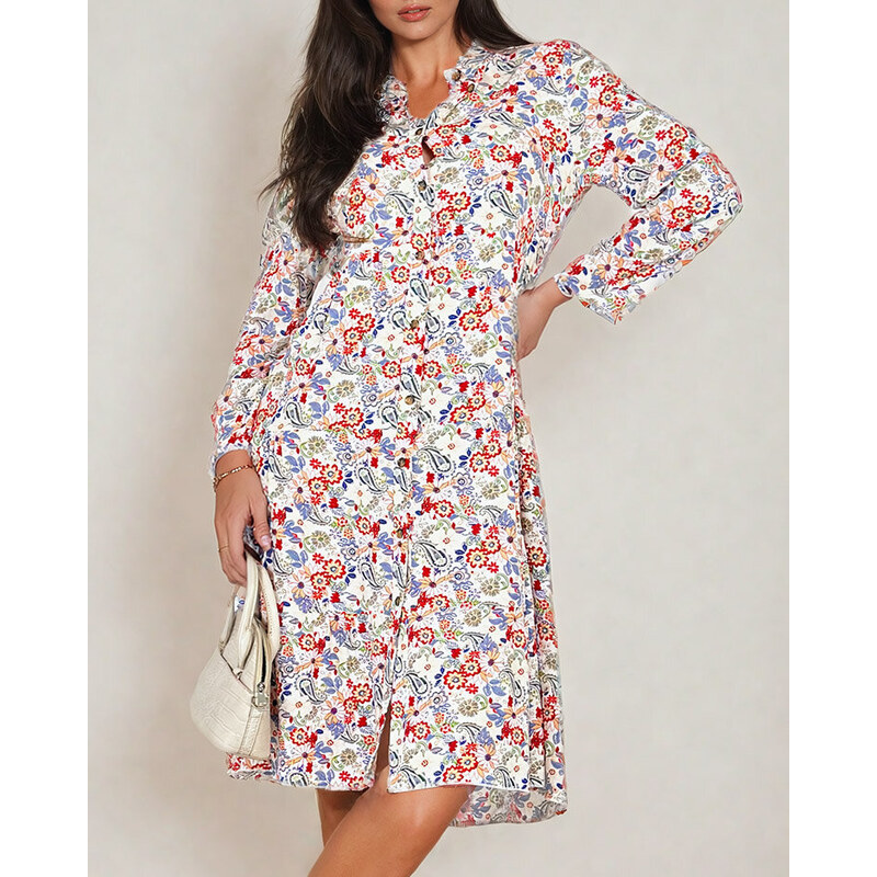 Resti Womens midi patterned dress