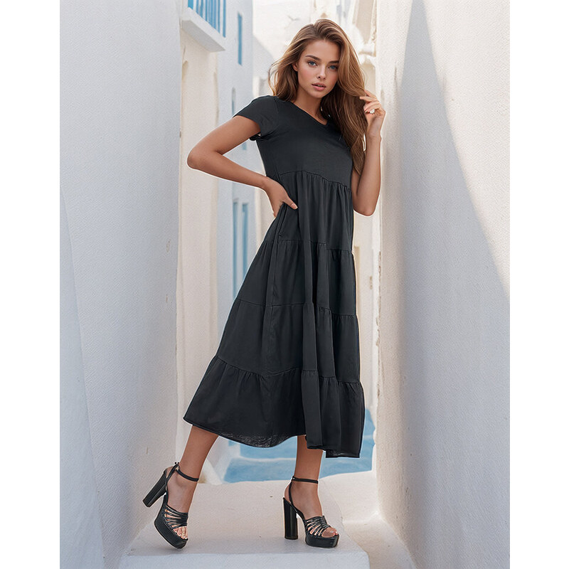 Resti Womens simple midi dress