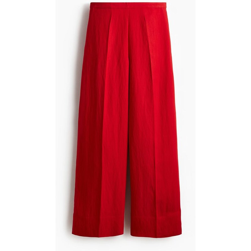 H&M - Široké keprové kalhoty - červená 108160527