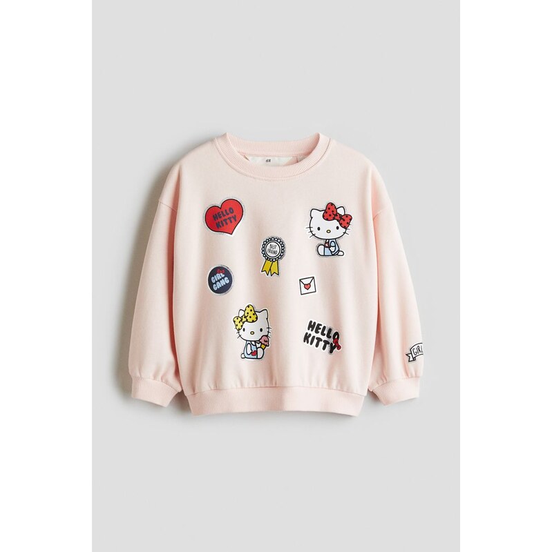 H&M - Bavlněná mikinas potiskem - Světle Růžová/Hello Kitty